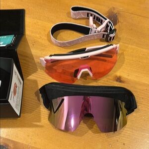 Pink and Black Sports Glasses